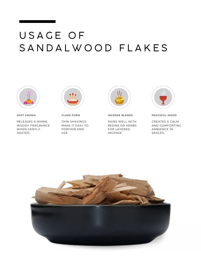 AWAFI MILL Sandalwood Flakes | Incense Wood Chips for Charcoal & Bakhoor Burners - 250 g | 9 Oz - Image 3